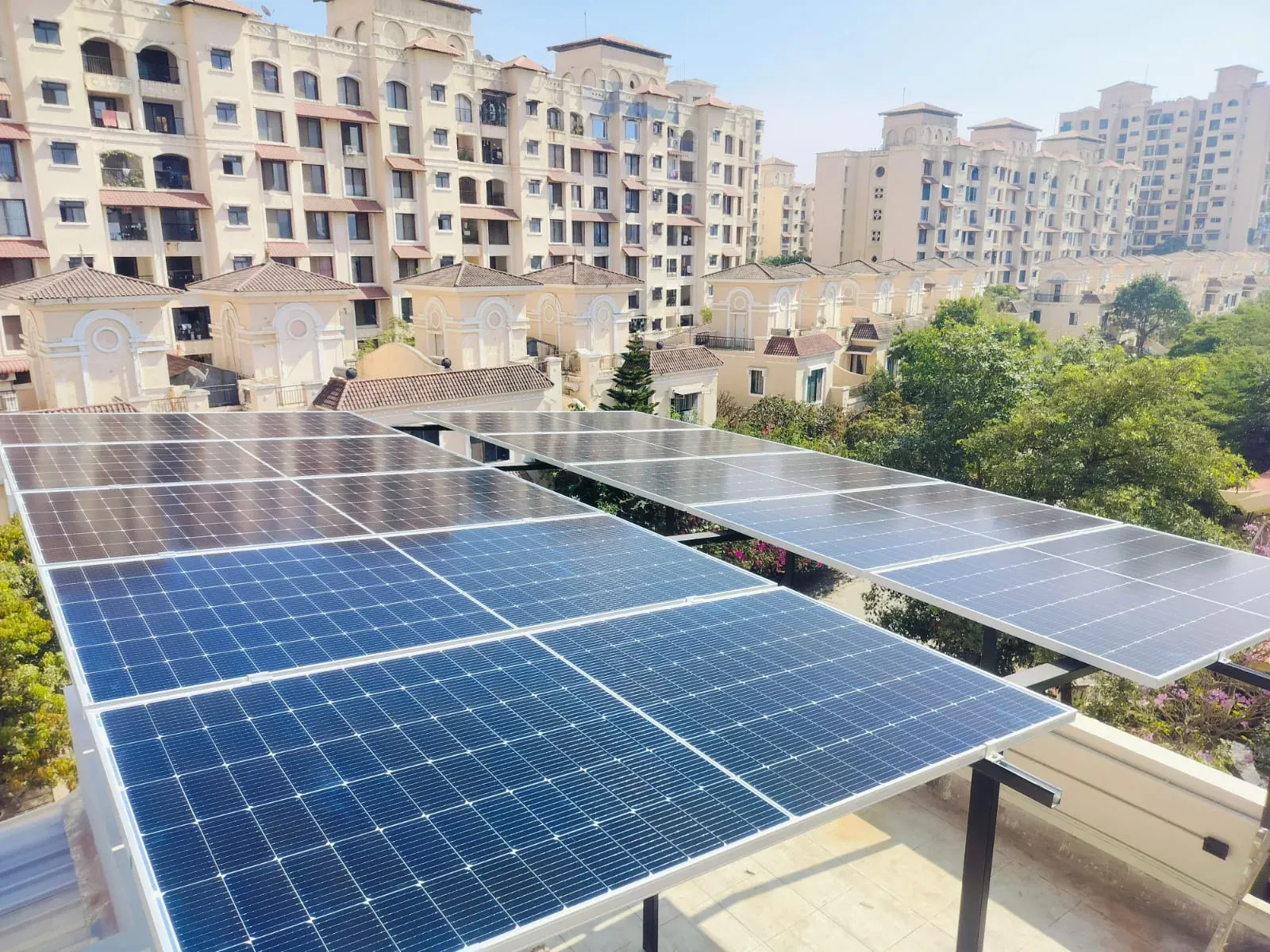 Solar installation in progress